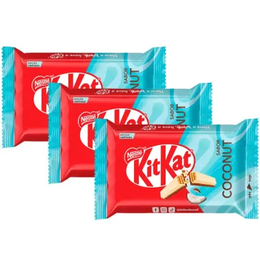Kit 3 Chocolate Kit Kat Sabor Coconut 41,5G