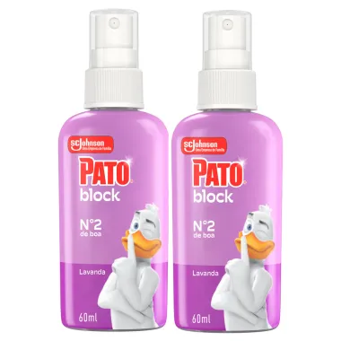 Kit 2 Pato Block Odorizador Sanit&aacute;rio Lavanda Spray 60ml