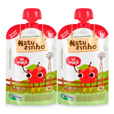 Kit 2 Papinha Natuzinho Ma&ccedil;&atilde; 99g