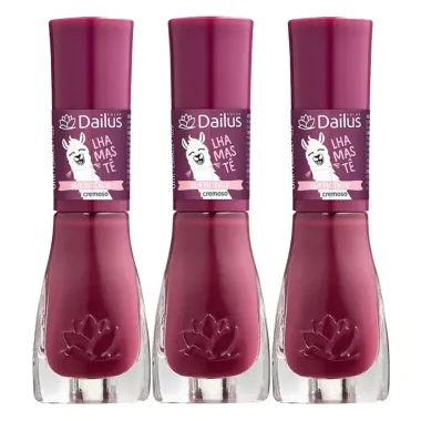 Kit 3 Esmalte Dailus Lhamastê Cor Haja Paciência! com 8ml