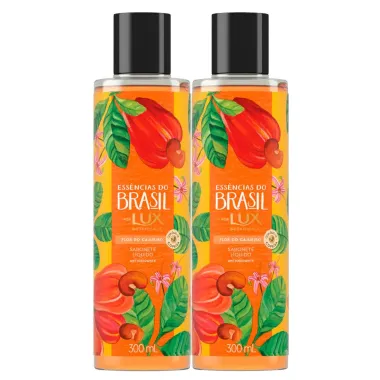 Kit 2 Sabonete Líquido Lux Essências do Brasil Flor Cajueiro 300ml