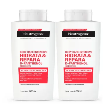 Kit 2X 400ml Hidratante Corporal Neutrogena Body Care Intensive Hidrata & Repara