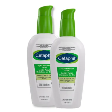 Kit 2 Cetaphil Lo&ccedil;&atilde;o Hidratante Facial com &Aacute;cido Hialur&ocirc;nico 88ml