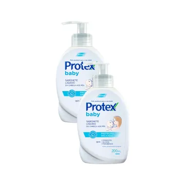 Kit 2 Sabonete L&iacute;quido Protex Baby Prote&ccedil;&atilde;o Delicada 200ml