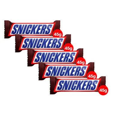 Kit 5 Chocolate Snickers Tradicional 45g