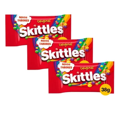 Kit 3 Skittles Original 38g