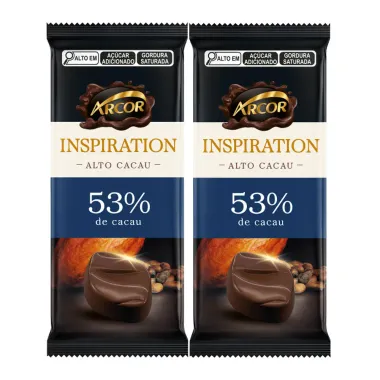 Kit 2 Chocolate Arcor Amargo 53% 80g
