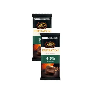 Kit 2 Chocolate Arcor Inspiration Alto Cacau 40% 80g