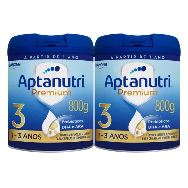 Kit 2 Fórmula Infantil Aptanutri Premium 3 800g