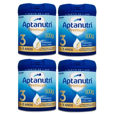 Kit 4 Primeira Infância Aptanutri Premium 3 1-3 Anos 800g