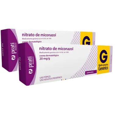 Kit 2 Miconazol 20mg/g Prati Genérico Creme com 28g