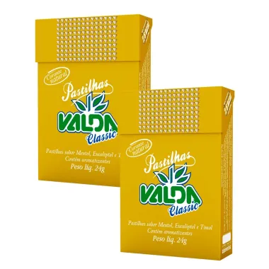 Kit 2 Pastilha Valda Calssic Caixa 24g