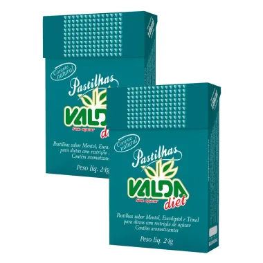 Kit 2 Pastilha Valda Diet Caixa 24g