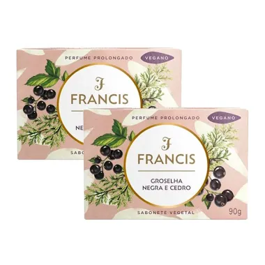 Kit 2 Sabonete Francis Clássico Groselha Negra e Cedro 90g