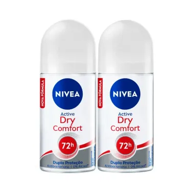 Kit Desodorante Antitranspirante Nivea Roll On Dry Comfort 50ml