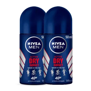 Kit Desodorante Antitranspirante Roll-on Nivea Men Dry Impact 50ml