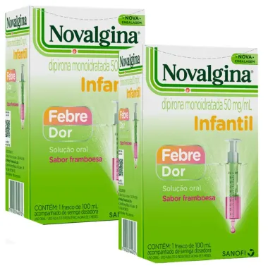 Kit 2 Novalgina Infantil 50mg/ml Solução Oral com 100ml