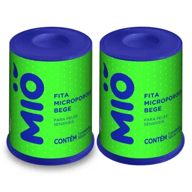 Kit 2 Fita Cirúrgica Microporosa Mió Extra Flexível Bege 10cm X 4,5m 1 Unidade