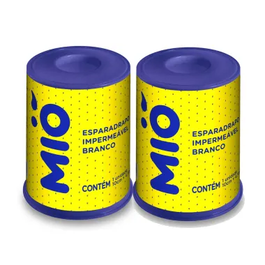 Kit 2 Esparadrapo Impermeável Mió Extra Flexível Branco 10cm X 4,5m 1 Unidade