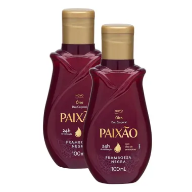 Kit 2 Óleo Corporal Paixão Framboesa Negra 100ml
