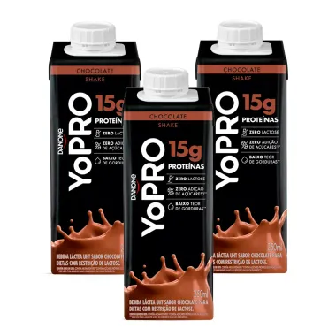 Kit 3 Bebida Láctea YoPro Protein Chocolate 250ml