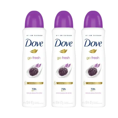 Kit 3 Desodorante Dove Go Fresh