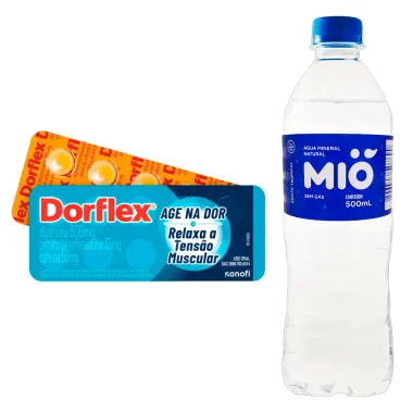 Kit Analgésico Dorflex 10 Comprimidos e Água Mineral Mió Natural 500ml