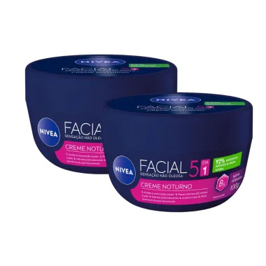 Kit 2 Creme Facial Nivea Noturno 100g