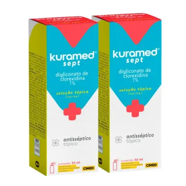 Kit 2 Antisséptico Kuramed Sept Spray 50ml