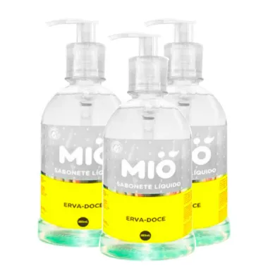 Kit 3 Sabonete Líquido Mió Erva Doce 480ml