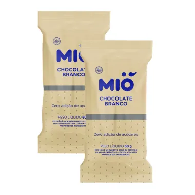 Kit 2 Chocolate Mió Branco Zero 60g