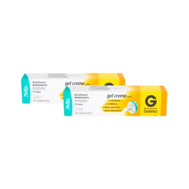 Kit 2 Diclofenaco Dietilam&ocirc;nio Medley Gen&eacute;rico Gel com 60g