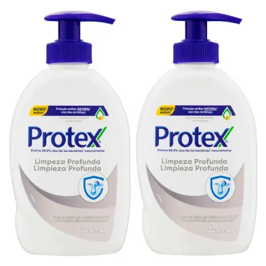Kit 2 Sabonete Líquido Protex Limpeza Profunda 220ml