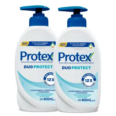 Sabonete Líquido Protex Duo Protect 400ml | Kit com duas unidades