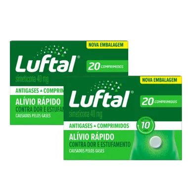 Kit 2 Luftal Simeticona 40mg 20 Comprimidos