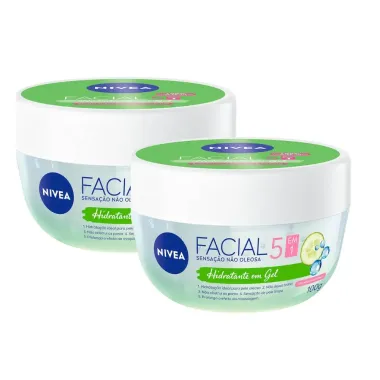 Kit 2 Hidratante Facial em Gel Nivea com Ácido Hialurônico e Pepino 100g