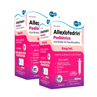 Kit 2 Allexofedrin 6mg/ml Pediátrico Suspensão com 60ml