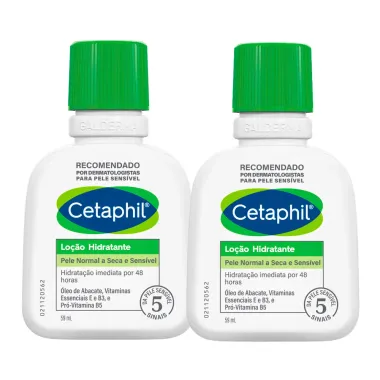 Kit 2 Cetaphil Loção Hidratante para Pele Normal a Seca e Sensível 59ml
