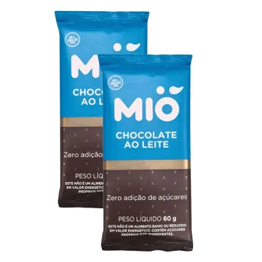 Kit 2 Chocolate Mió ao Leite Zero 60g