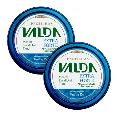 Kit 2 Pastilha Valda Extra Forte 50g