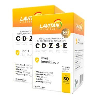 Kit 2 Lavitan Mais Imunidade CDZSE com 30 Comprimidos