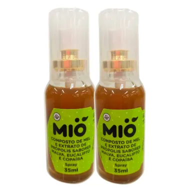 Kit 2 Composto de Mel e Extrato de Própolis Mió Sabor Malva, Eucalipto e Copaíba Spray 35ml