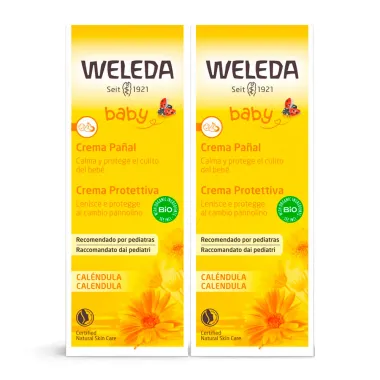 Kit 2 Calêndula Baby & Child Weleda Creme Contra Assadura com 75ml