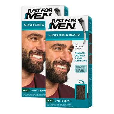 Grecin 5 Barba e Bigode Gel Tonalizante Castanho Escuro | Kit com duas unidades