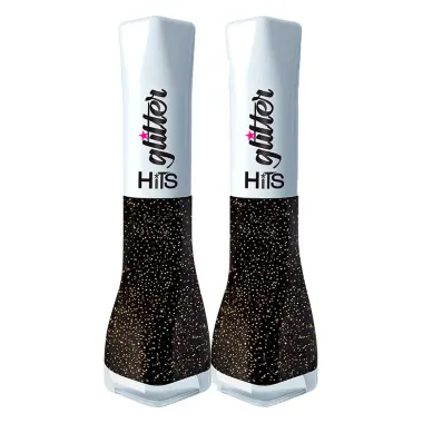 Kit 2 Esmalte Hits Glitter Cor Roma 8ml