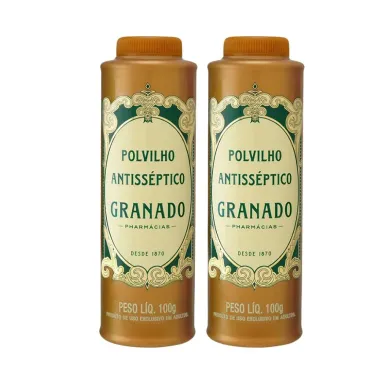 Kit 2 Polvilho Antiss&eacute;ptico Granado Tradicional 100g