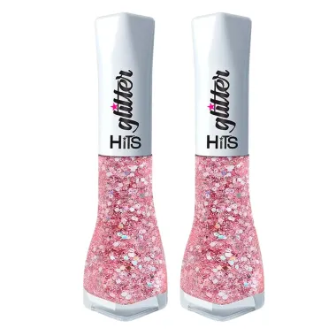 Kit 2 Esmalte Hits Glitter Cor Buenos Aires 8ml