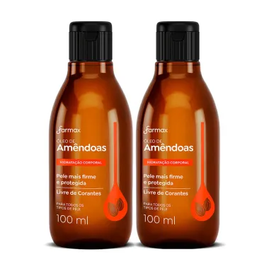 Kit 2 Óleo de Amêndoas Farmax Hidratação Corporal 100ml