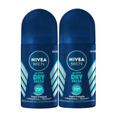 Kit Desodorante Antitranspirante Nivea Men Roll On Dry Fresh 50ml