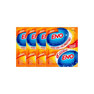 Kit 4 Sal de Fruta Eno Sabor Laranja com 2 Envelopes de 5g cada
